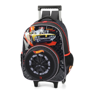 Mochila c/ Rodinhas Hot Wheels Preta | Luxcel