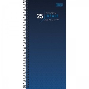 Agenda Executiva Espiral Diária M8 11,9 X 27,5 CM Comercial Ideale 2025 | Tilibra