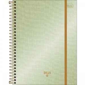 Planner Espiral M7 17,7 X 24 CM West Village Metalizado 2025 | Tilibra