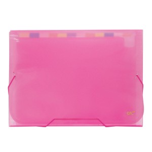 Pasta Sanfonada A4 com 12 Divisórias Rosa | Dac