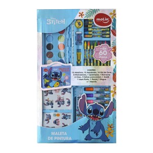 Maleta de Pintura 64 itens Stitch | Molin