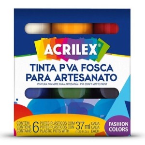 Tinta PVA Fosca para Artesanato 6 cores | Acrilex