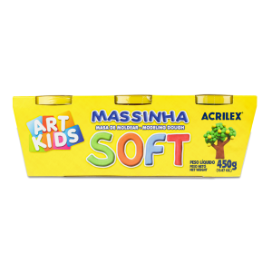 Massinha Modelar Soft Com 3 Potes De 150g | Acrilex