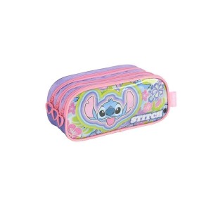 Estojo Escolar Luxcel Triplo Stitch Verde | Luxcel