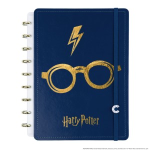 Caderno Inteligente Medio Harry Potter Azul | Caderno Inteligente