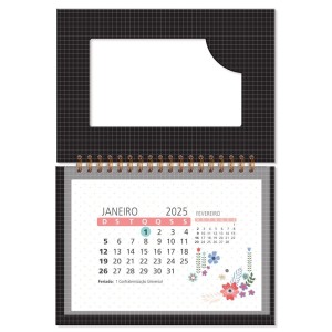 Calendário de Mesa Love Garden Verde Flores | Fina Ideia