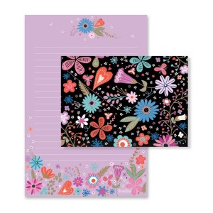 Papel de carta com 4 Unidades Fiore | Fina Ideia