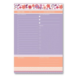 Bloco Tarefas do Dia Pop | Fina Ideia