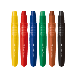 Giz de Cera Jumbo 6 Cores Supermacio | Faber-Castell