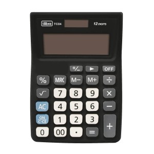 Calculadora de Bolso 12 Dígitos Grande TC04 Preta | Tilibra