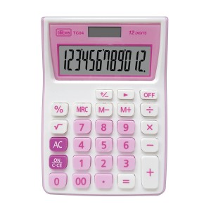 Calculadora de Bolso 12 Dígitos Grande TC04 Rosa | Tilibra