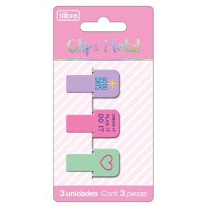 Clips Metal Decorado com 3 Unidades | Tilibra