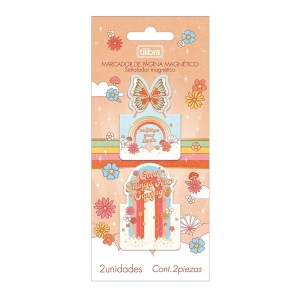 Marcador de Página Magnético Flowers com 2 Unidades | Tilibra