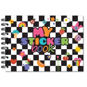 Caderno para adesivos Quadriculado | Fina Ideia