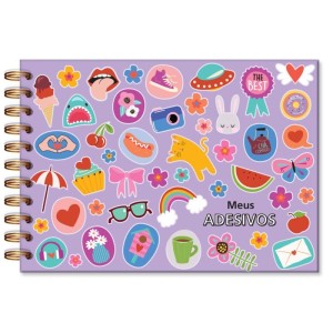 Caderno para adesivos Vida Feliz | Fina Ideia