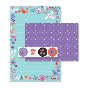 Papel de carta 4 unid. Alegria | Fina Ideia