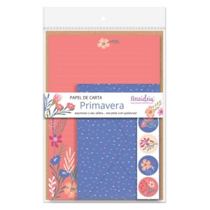 Papel de carta 4 unid. Primavera | Fina Ideia