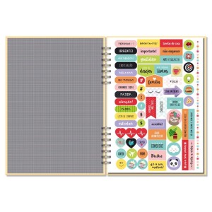 Planner Compacto mensal Corações holográficos | Fina Ideia