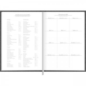 Agenda Executiva Costurada Diária M5 Milano Chumbo 2026 | Tilibra