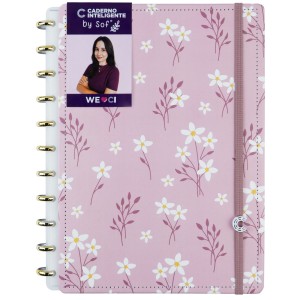 Caderno Inteligente Grande Pink Blossom By Sof Martins | Caderno Inteligente