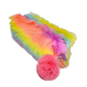 Estojo Case de Pelúcia C/ Chaveiro Pompom