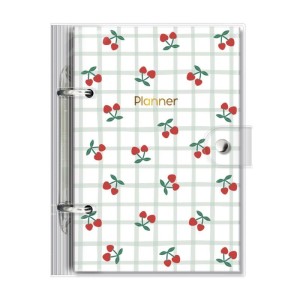Planner Permanente Cereja 105 Folhas Capa Protetora C/ Botão | Fina Ideia