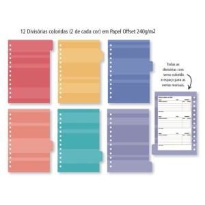 Planner Permanente M Borboletas no Jardim 105 folhas capa protetora | Fina Ideia