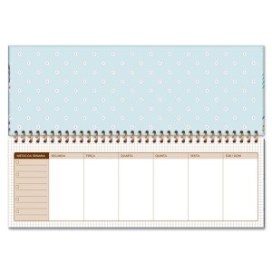 Planner Organizador Semanal Borboletas no Jardim 52 folhas capa dura | Fina Ideia