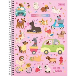 Caderno Universitário 1 Matéria Hug Me 80 Folhas | Tilibra