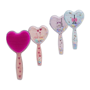 Escova de Cabelo Coração c/ Miçanga