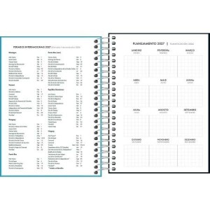 Agenda Costurada Diária M4  Neon 2027 | Tilibra