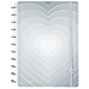 Caderno Inteligente Grande Grey Love | Caderno Inteligente