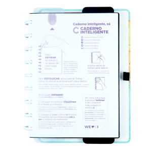 Caderno Inteligente Médio By Gocase Mapa Mundi Azul | Caderno Iinteligente